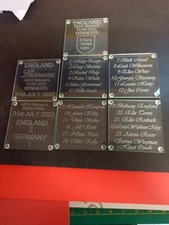  Uefa womens euro 2022 final 4mm Tempered Glass Coaster set  of 7 include squad 