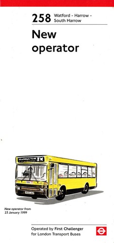 Route 258 london - 258, timetable