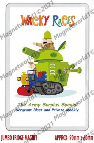 Retro wacky races the army - retro,