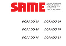Same Dorado 55  60 65  70 75 85 Tractor Parts List.