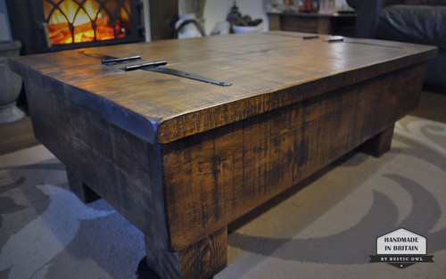 Storage coffee table - coffee, table/wood