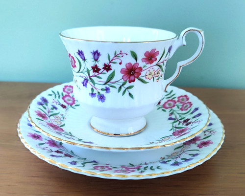 Vintage trio teacup saucer - teacup,