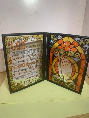 Vintage stained glass serenity - glass,