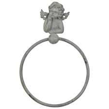 Grey Cherub Hand Bath Towel