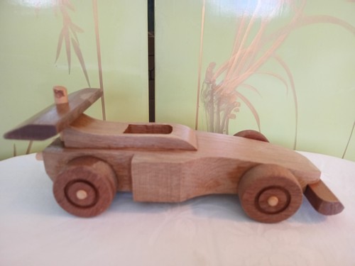 Handmade wooden racing car - wooden,