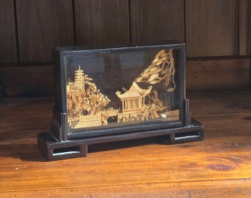 Vintage chinese cork wood - vintage,