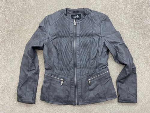 Wallis faux leather biker - faux,