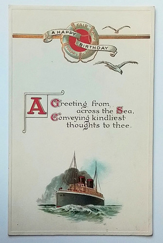 Vintage postcard happy - vintage, of