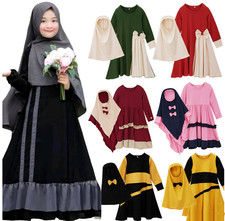 Muslim Kid Girls Hijab Dress