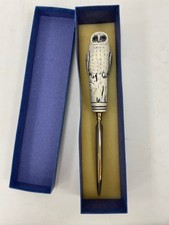 History Craft Resin Owl Letter Opener. Boxed. Reproduction  Scrimshaw