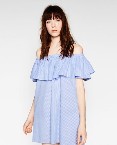 Zara women blue white - zara, women's
