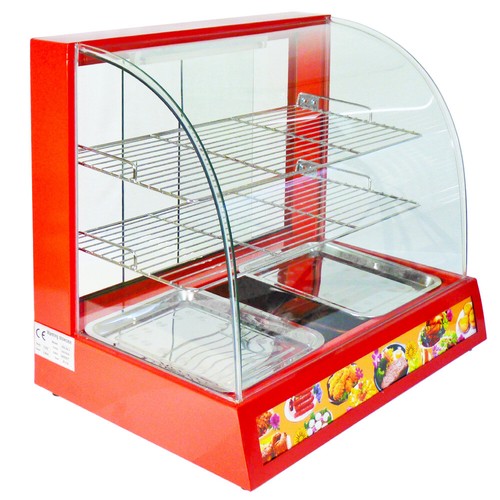 Hot food warmer display - food,