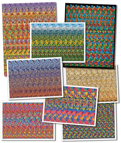 Set hidden 3d stereogram - set,