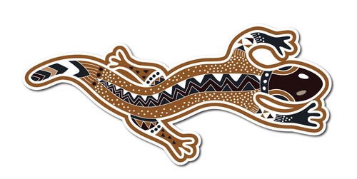 50cm large abstract - abstract, gecko