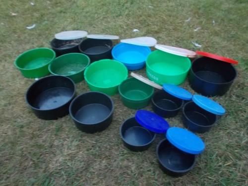 Vintage round fishing - , bait
