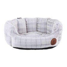 Large Plush Oval Dog Bed with