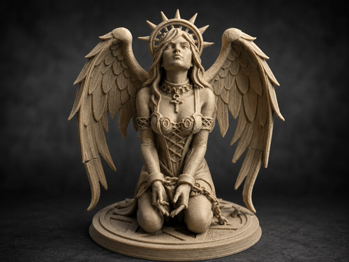 Fallen angel statue - angel, gothic
