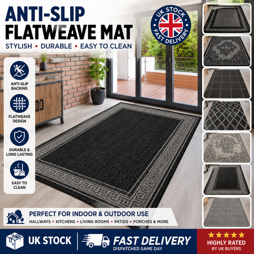 Anti slip flatweave rug - slip,