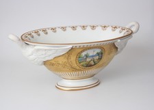 Dresden Oval Bowl with Swan
