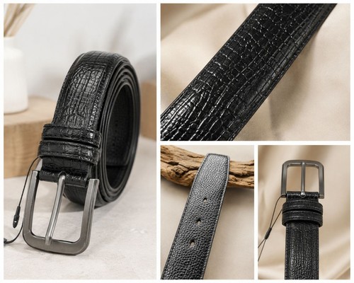 Mens brown crocodile pattern - brown,