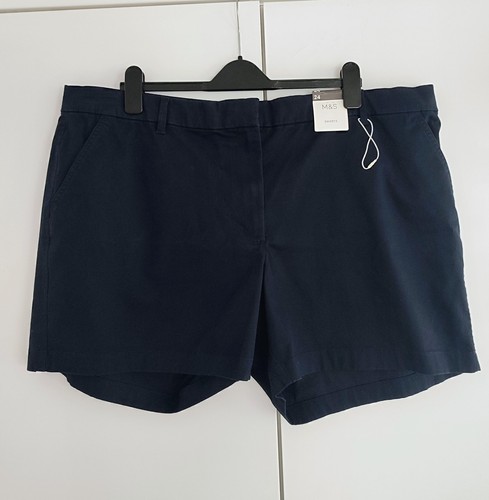 Ladies blue cotton shorts - m&s,