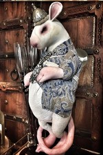 Mister Finch tall ratter textile art from Yorkshire Sculpture Park Exhibition