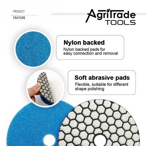 Polishing pad single grits - single,