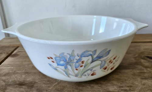 Pyrex blue iris flower - flower, design