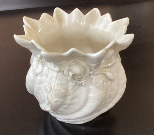 Vintage belleek porcelain vase - vintage,