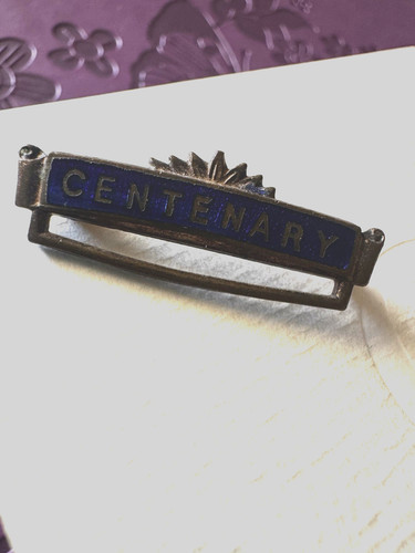Vintage centenary blue enamel - centenary,