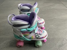 Sulifeel Rainbow unicorn Adjustable Roller Skates (medium 12-2)