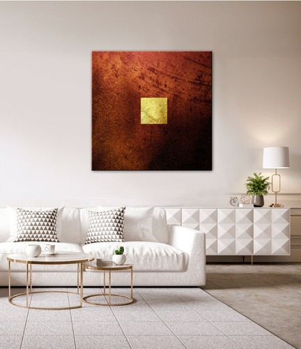 Gold 24k canvas picture black - canvas,