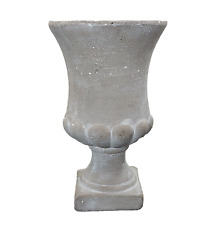 Small Rustic Urn Cement Look With Dried Flower Oasis 17cm Height Vase