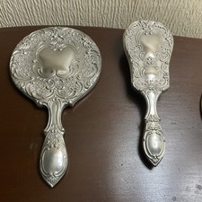 Vintage Gorham Victorian Art Nouveau Repousse Mirror, Brush, Dresser Set