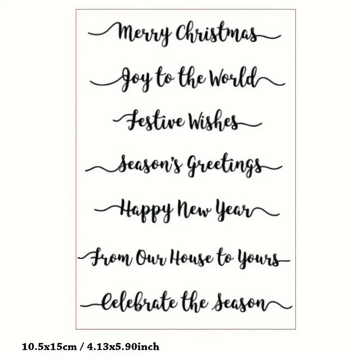 Christmas clear stamps words - christmas,