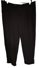 Debenhams: Men’s Smart Black Trousers with Cuffed Hem - 42" Waist & 31.5" Leg