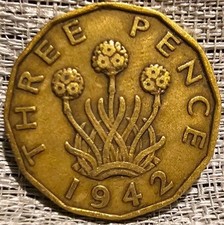 1942 George VI Three Pence