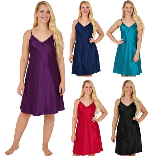 Ladies sexy satin chemise - ladies,