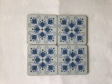 Coasters - set of 4 new melamine inspired by Portuguese tiles - 10cm x 10cm