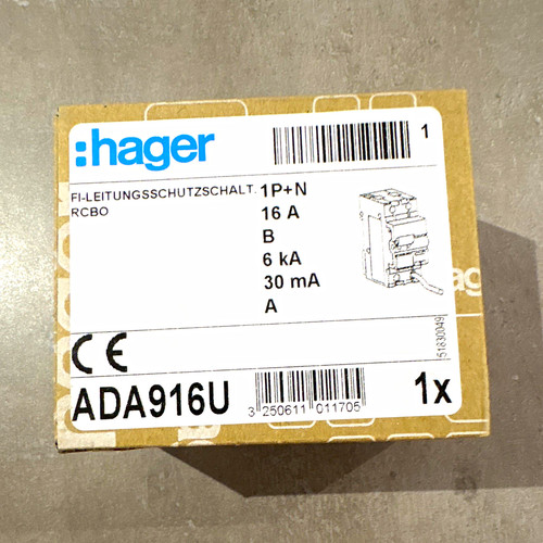 Hager ada916u rcbo type - ada916u,