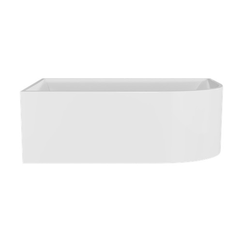 Shaped freestanding bath - j-shaped,