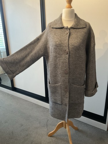 Grey heavy cardigan jacket - grey,