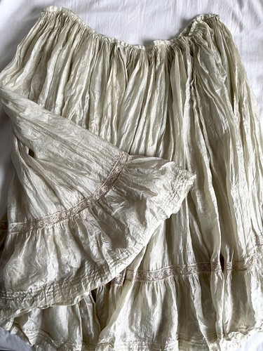 Antique edwardian silk skirt - antique,