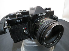COSINA CSM 35mm Film SLR Camera w/ Chinon 1:1.7 55mm Lens + Case