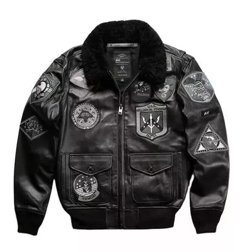Men avirex black bomber - men's,