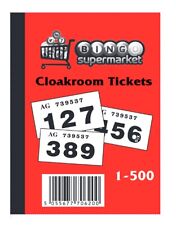 Raffle Cloakroom Tickets White