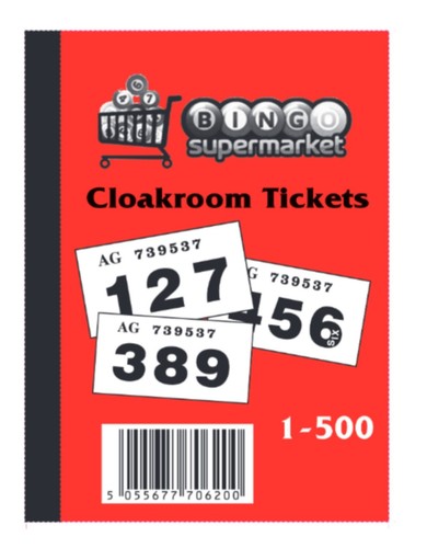 Raffle cloakroom tickets white - raffle,