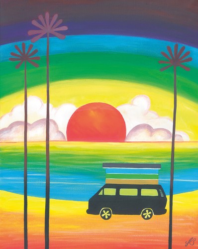 Campervan inspired art - vw,
