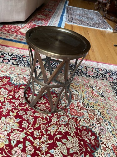 Small brass occasional table - table,