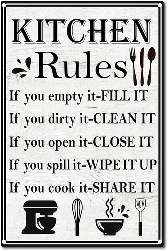 Classic vintage kitchen rules - classic,